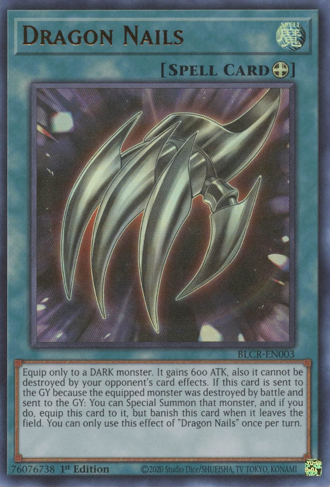 Dragon Nails [BLCR-EN003] Ultra Rare - Yugioh Cards For Your TCG Needs!