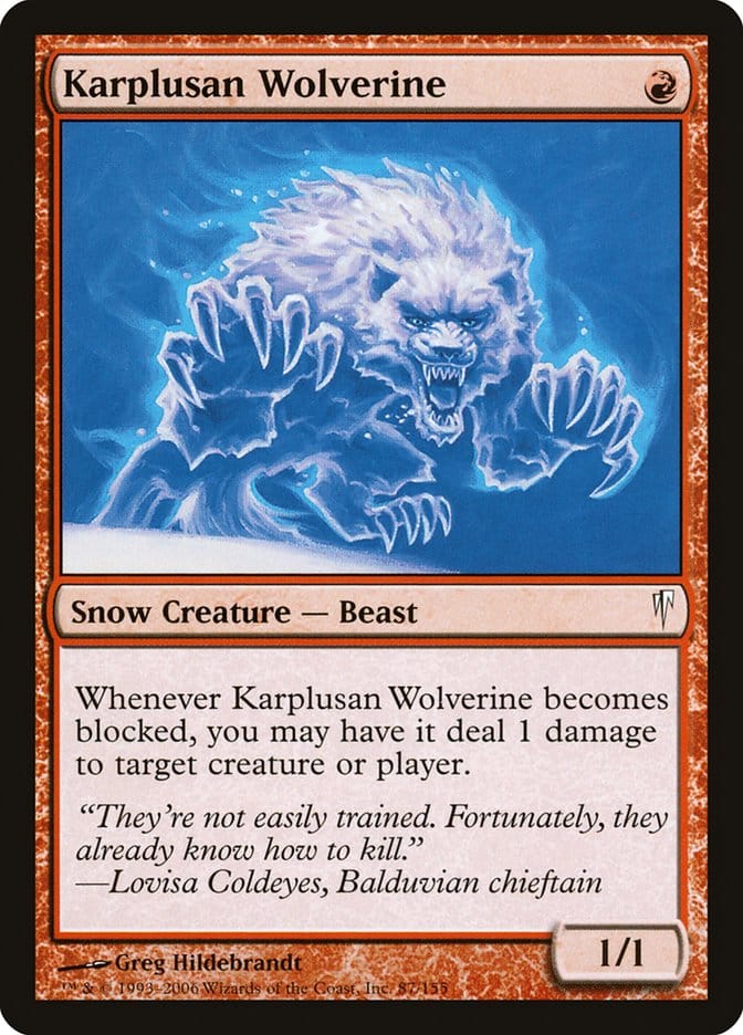 Karplusan Wolverine [Coldsnap] Magic: The Gathering