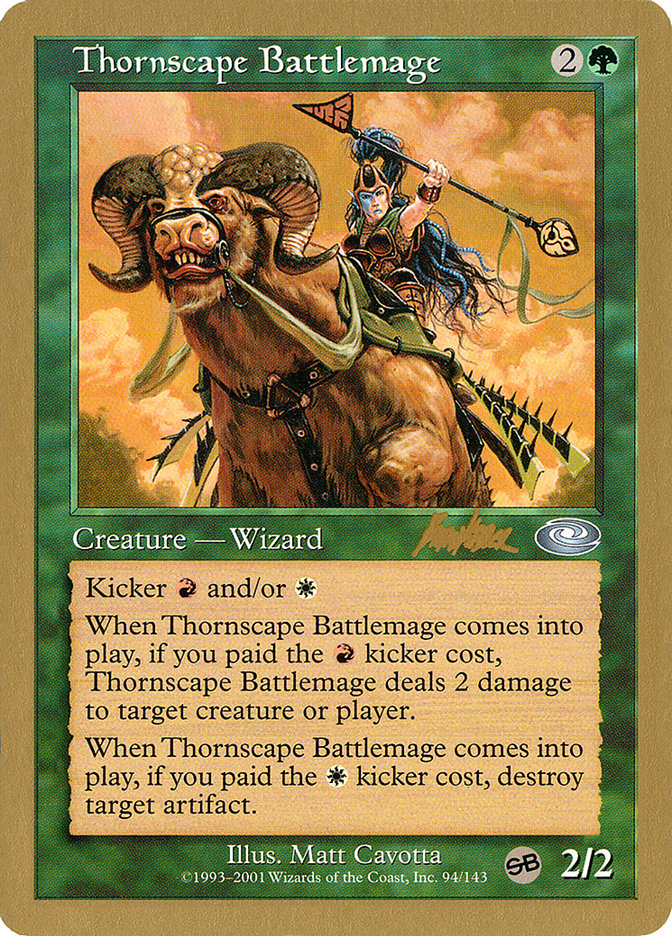 Thornscape Battlemage (Brian Kibler) (SB) [World Championship Decks 2002] Magic: The Gathering