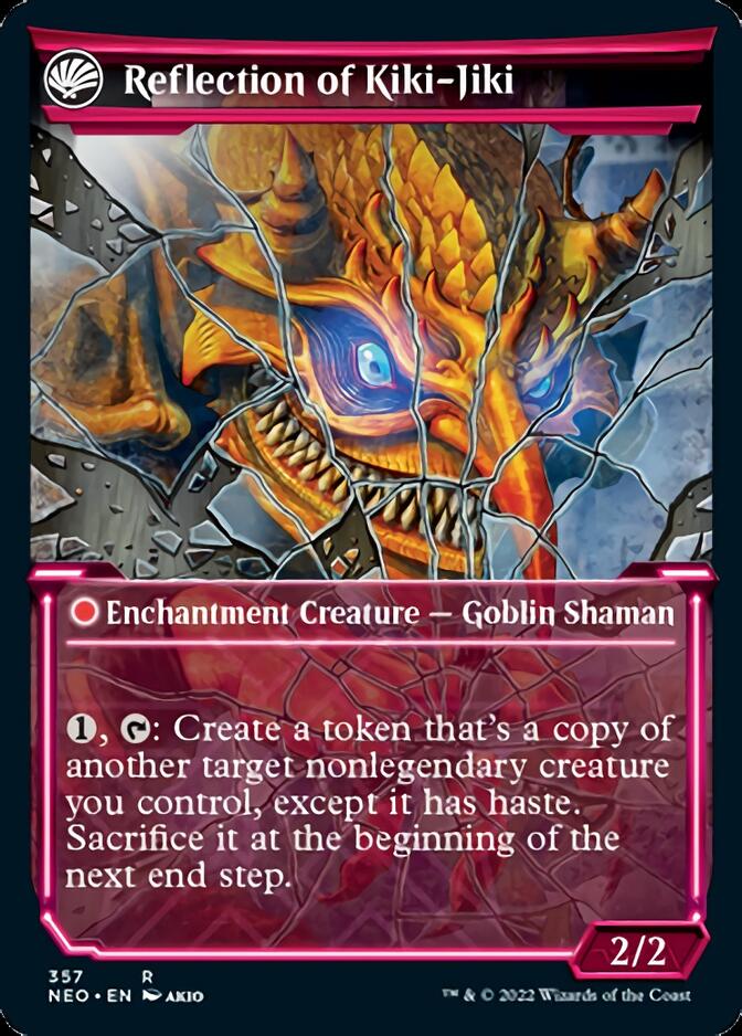 Fable of the Mirror-Breaker // Reflection of Kiki-Jiki (Showcase Soft Glow) [Kamigawa: Neon Dynasty] Magic: The Gathering