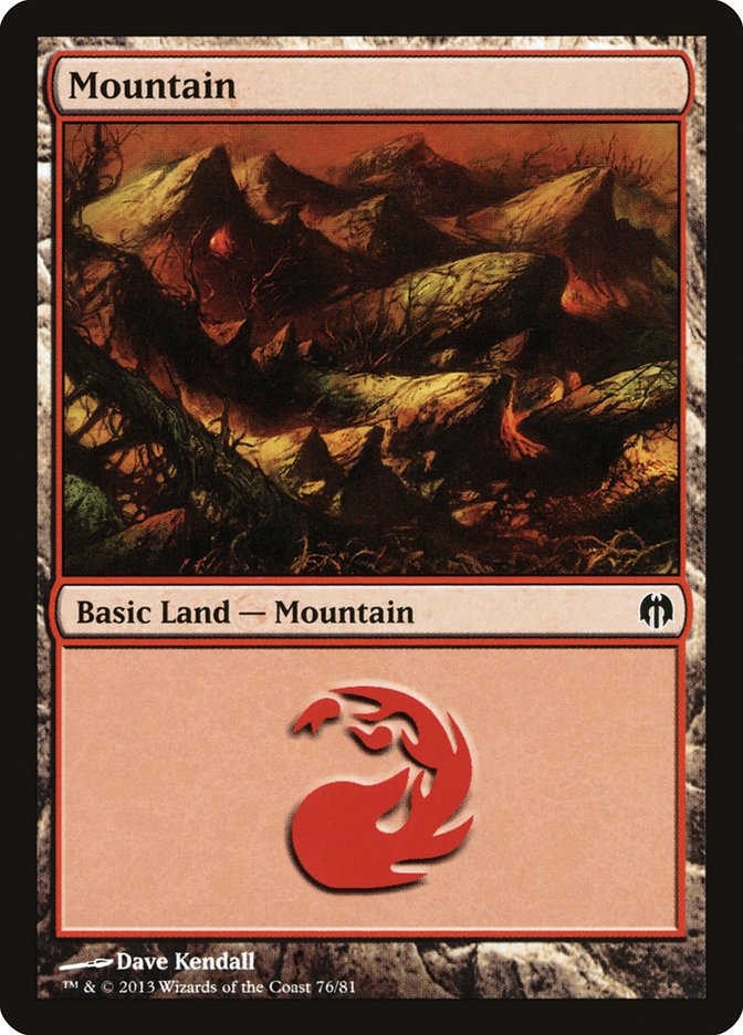 Mountain (76) [Duel Decks: Heroes vs. Monsters] Magic: The Gathering