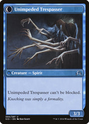 Uninvited Geist // Unimpeded Trespasser [Shadows over Innistrad] Magic: The Gathering