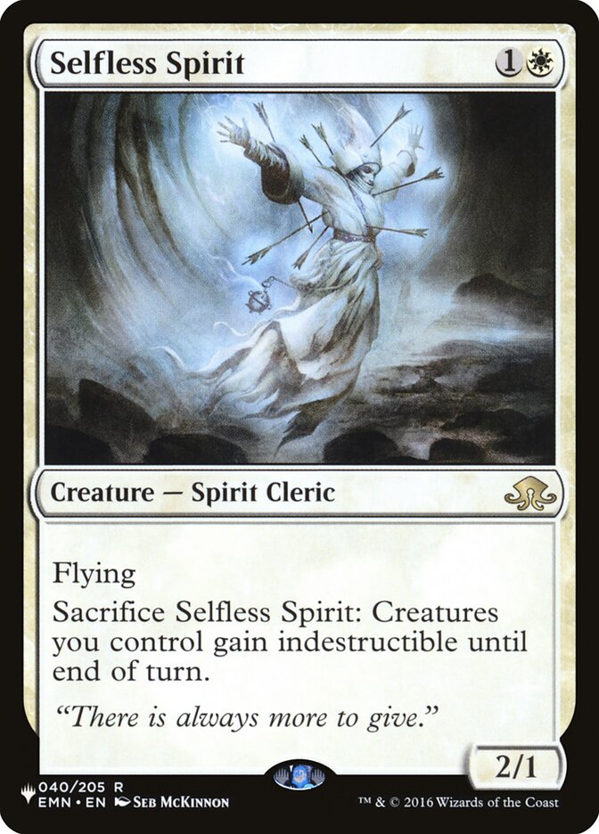 Selfless Spirit [The List] Magic: The Gathering