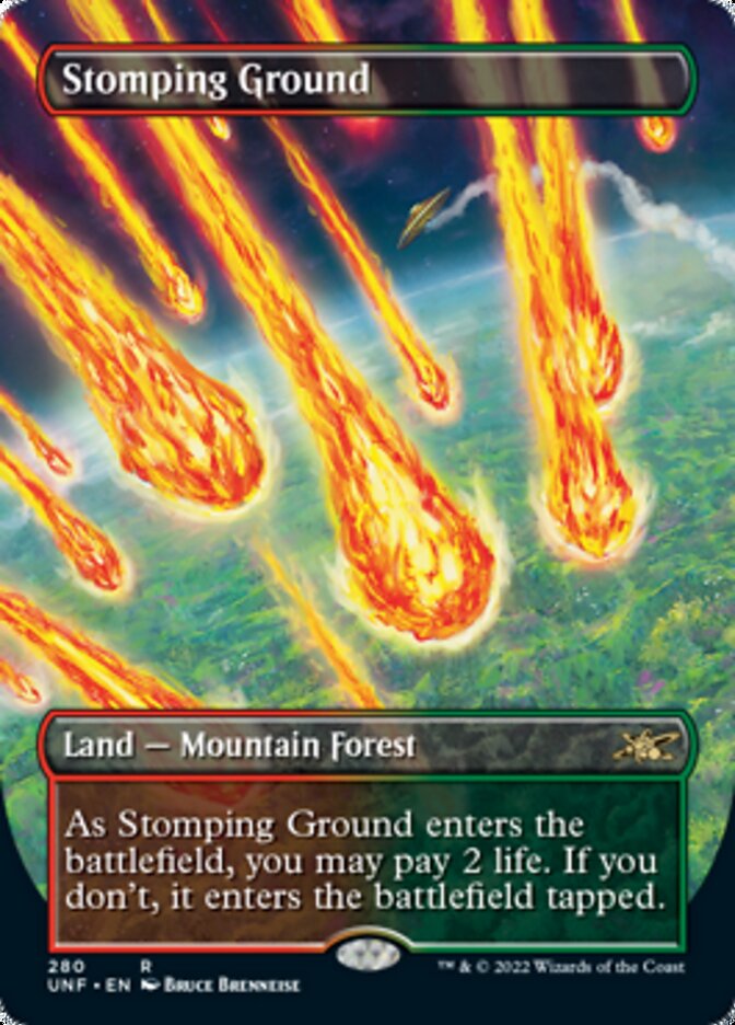Stomping Ground (Borderless) [Unfinity] Magic: The Gathering