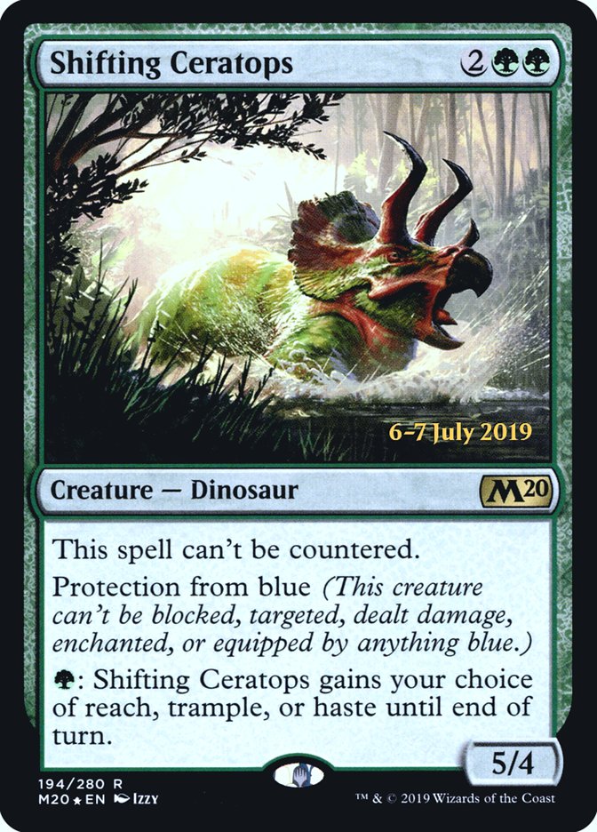Shifting Ceratops [Core Set 2020 Prerelease Promos] Magic: The Gathering
