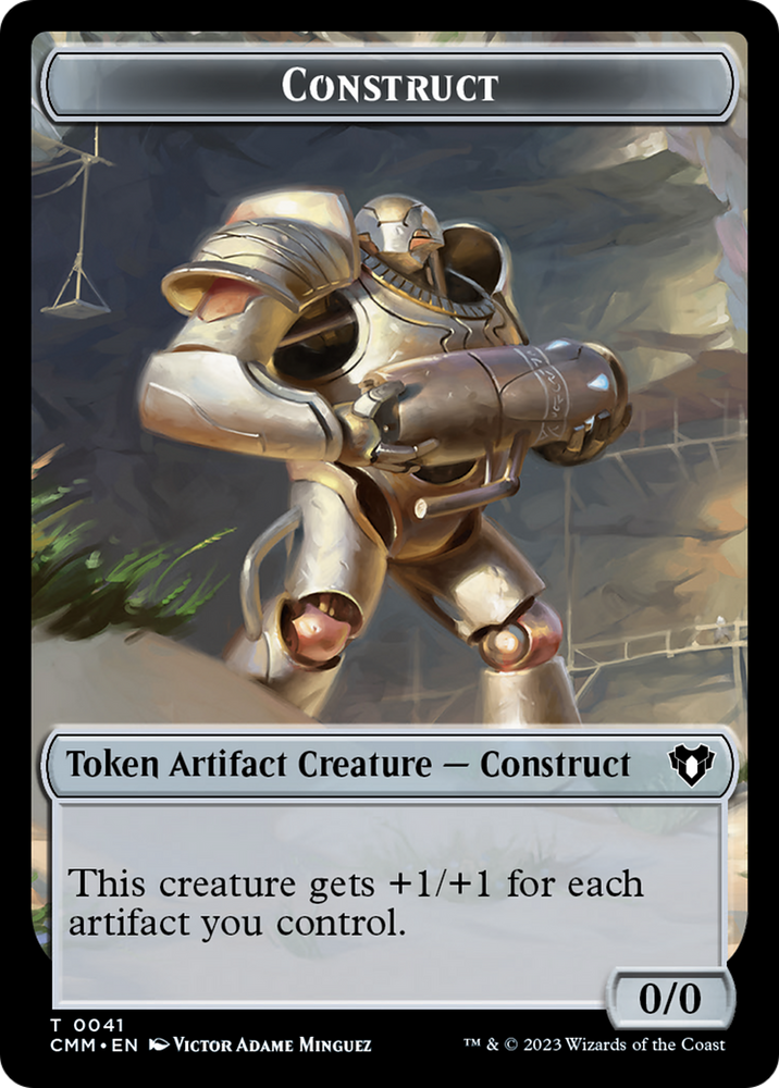 Thopter // Construct (41) Double-Sided Token [Commander Masters Tokens] Magic: The Gathering