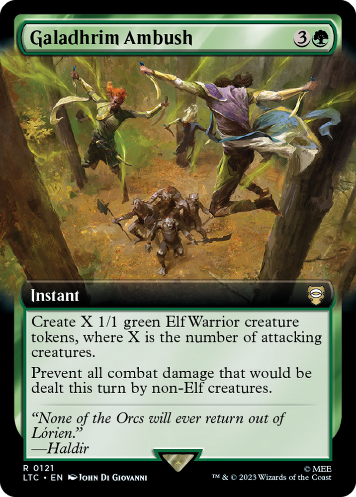 Galadhrim Ambush (Extended Art) [The Lord of the Rings: Tales of Middle-Earth Commander] Magic: The Gathering