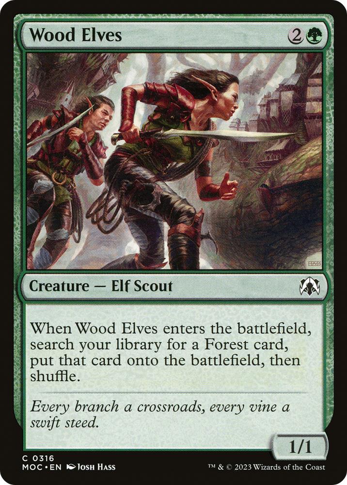 Wood Elves [March of the Machine Commander] Magic: The Gathering