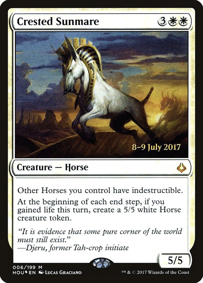 Crested Sunmare [Hour of Devastation Prerelease Promos] Magic: The Gathering