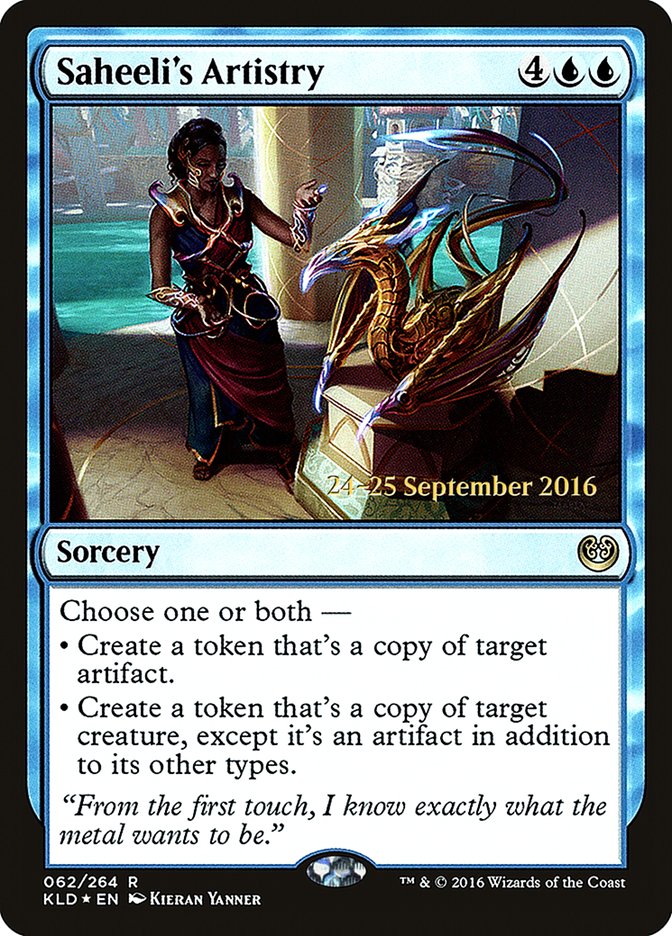 Saheeli's Artistry [Kaladesh Prerelease Promos] Magic: The Gathering