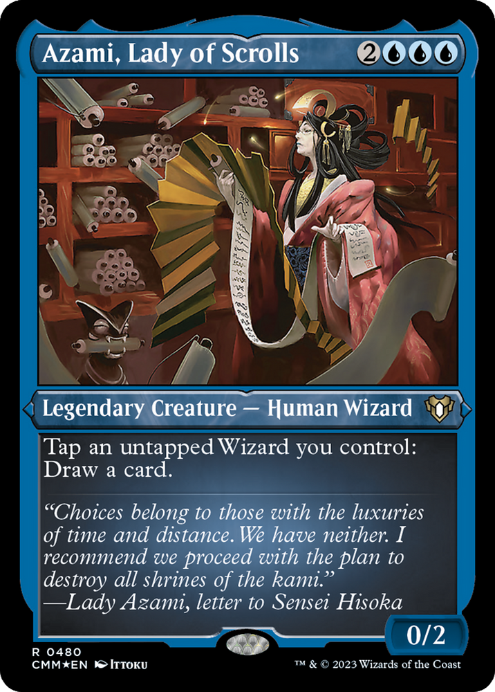 Azami, Lady of Scrolls (Foil Etched) [Commander Masters] Magic: The Gathering