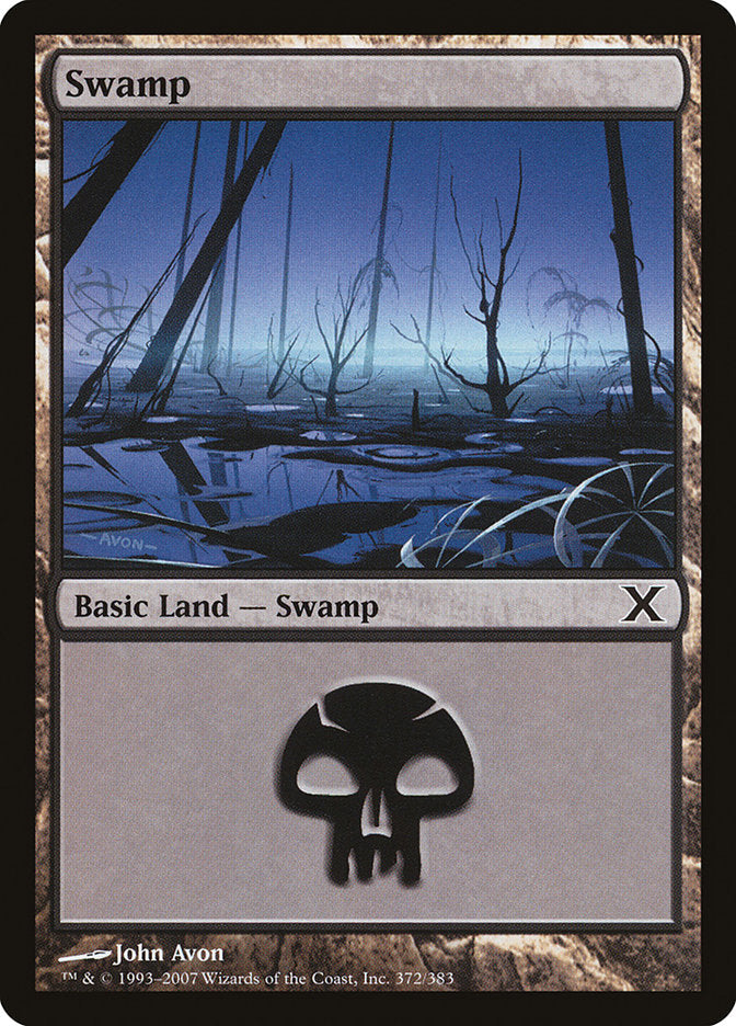 Swamp (372) [Tenth Edition] Magic: The Gathering