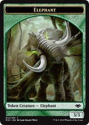 Elephant (012) // Spirit (016) Double-Sided Token [Modern Horizons Tokens] Magic: The Gathering