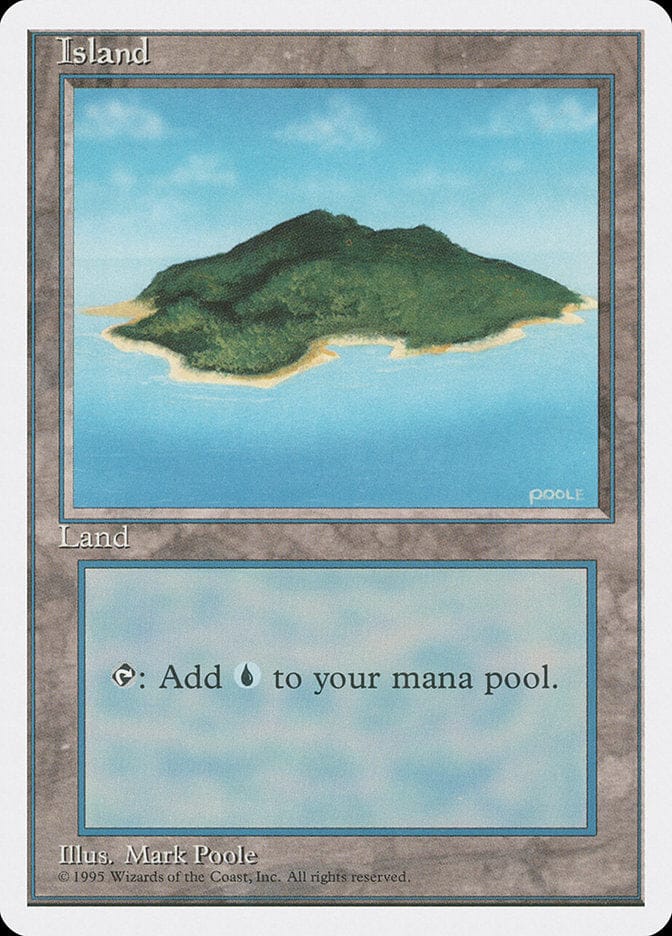 Island (Blue Sky) [Fourth Edition] Magic: The Gathering