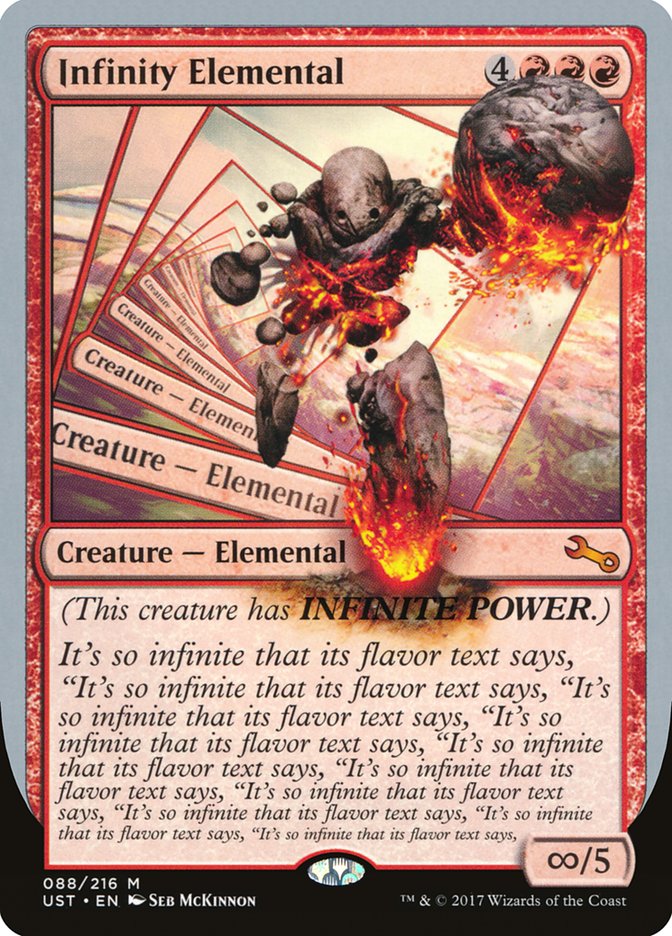 Infinity Elemental [Unstable] Magic: The Gathering
