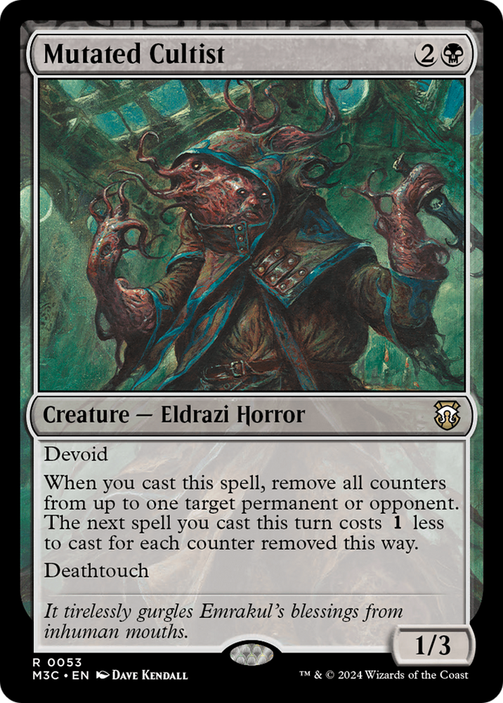 Mutated Cultist (Ripple Foil) [Modern Horizons 3 Commander] Magic: The Gathering
