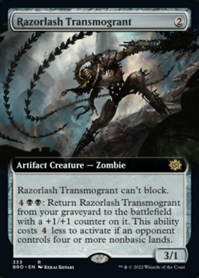 Razorlash Transmogrant (Extended Art) [The Brothers' War] Magic: The Gathering