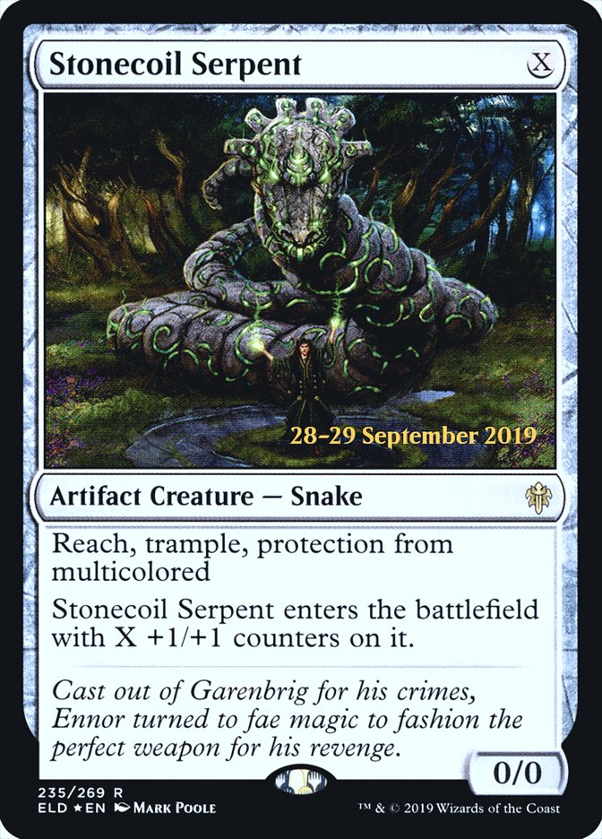 Stonecoil Serpent [Throne of Eldraine Prerelease Promos] Magic: The Gathering