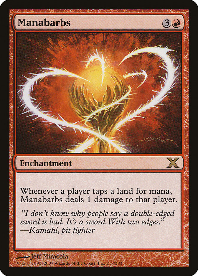 Manabarbs [Tenth Edition] Magic: The Gathering
