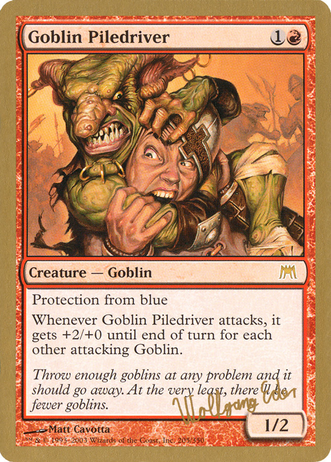 Goblin Piledriver (Wolfgang Eder) [World Championship Decks 2003] Magic: The Gathering