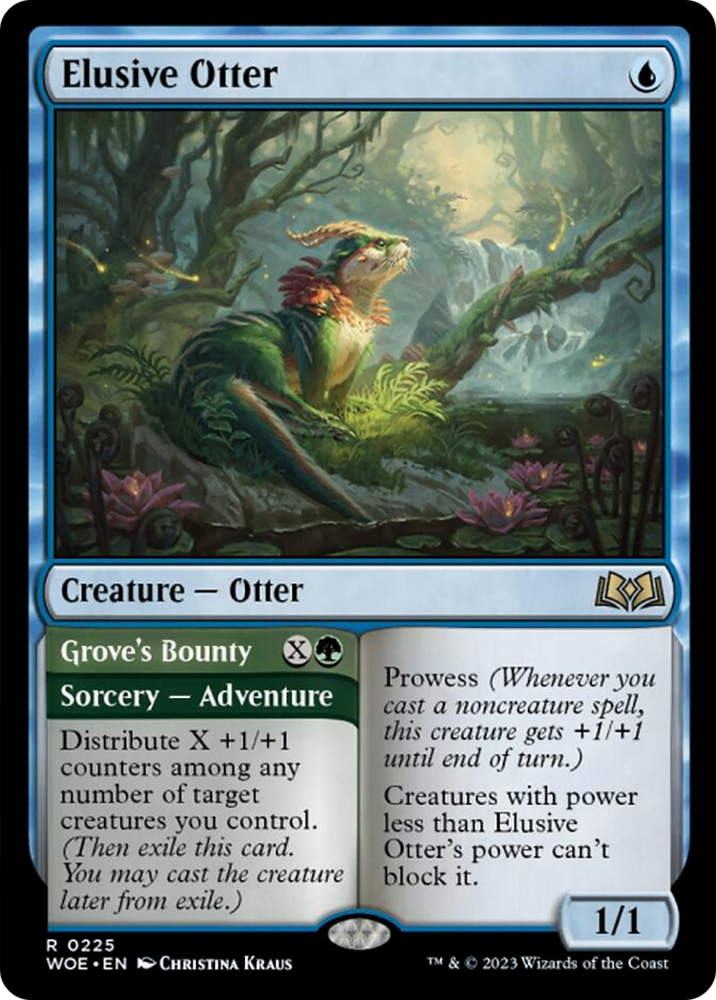 Elusive Otter // Grove's Bounty [Wilds of Eldraine] Magic: The Gathering