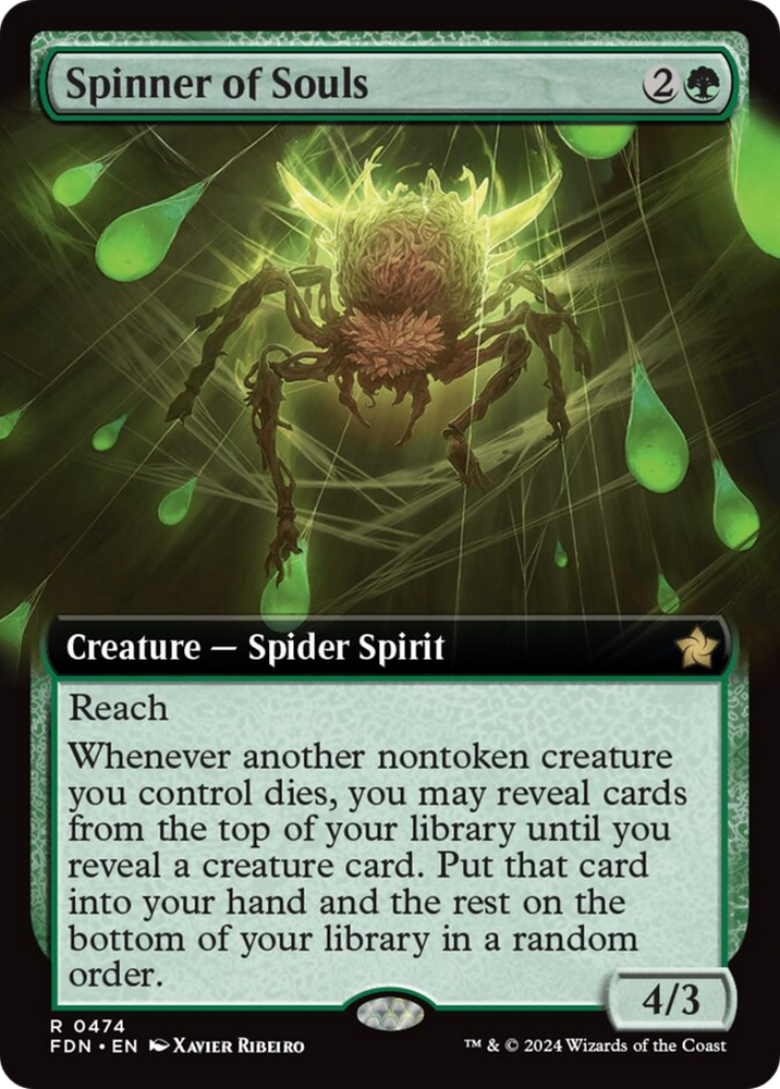 Spinner of Souls (Extended Art) [Foundations] Magic: The Gathering