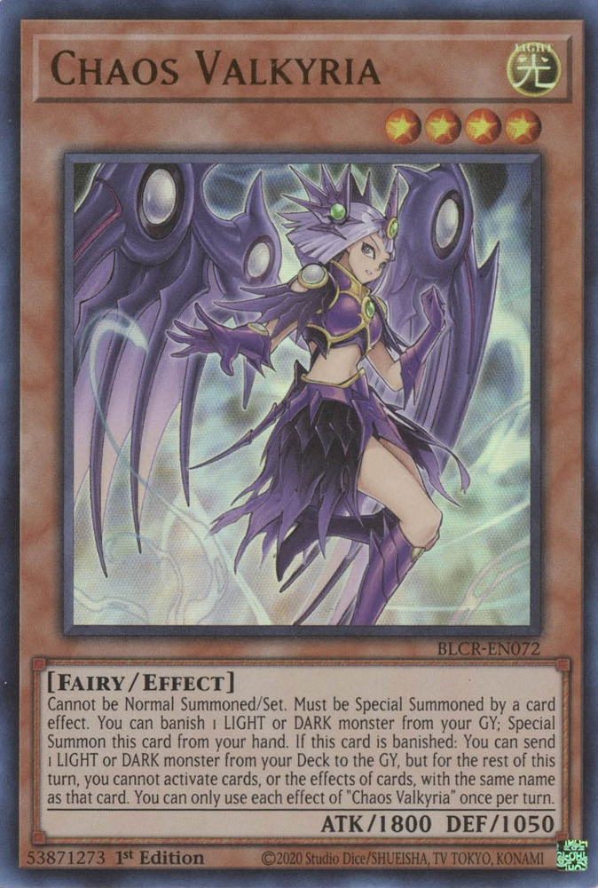 Chaos Valkyria [BLCR-EN072] Ultra Rare - Yugioh Cards For Your TCG Needs!