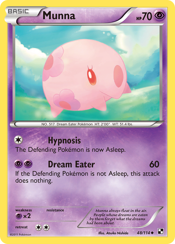 Munna (48/114) [Black & White: Base Set] Pokémon