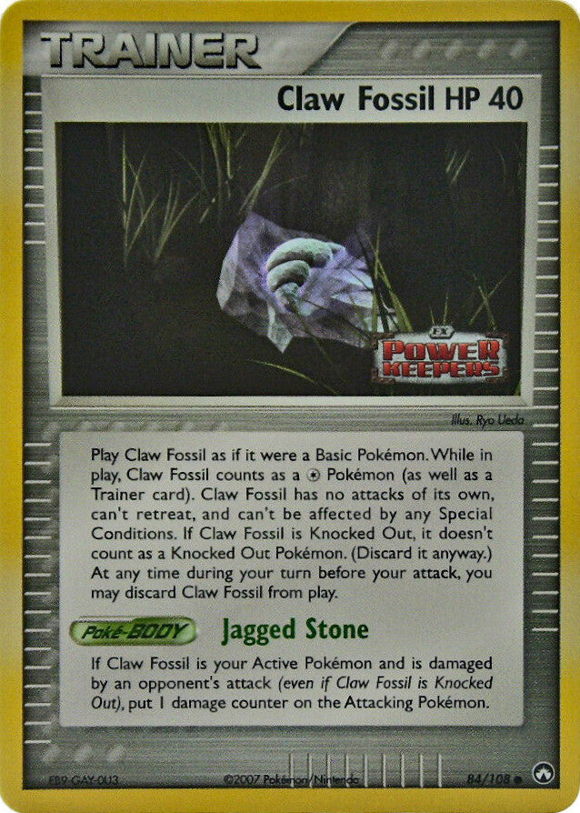 Claw Fossil (84/108) (Stamped) [EX: Power Keepers] Pokémon