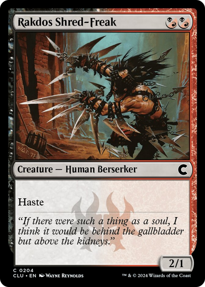 Rakdos Shred-Freak [Ravnica: Clue Edition] Magic: The Gathering