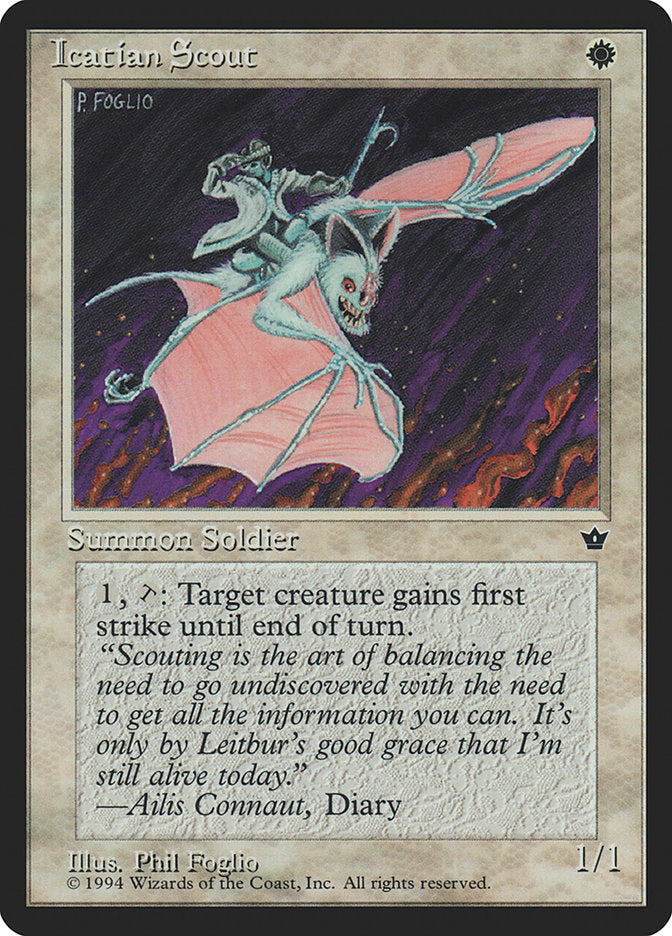 Icatian Scout (Phil Foglio) [Fallen Empires] Magic: The Gathering