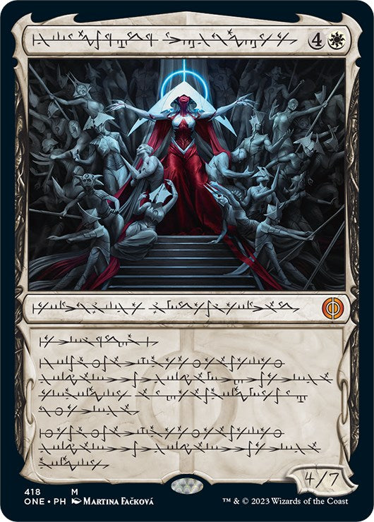 Elesh Norn, Mother of Machines (Phyrexian Step-and-Compleat Foil) [Phyrexia: All Will Be One] Magic: The Gathering