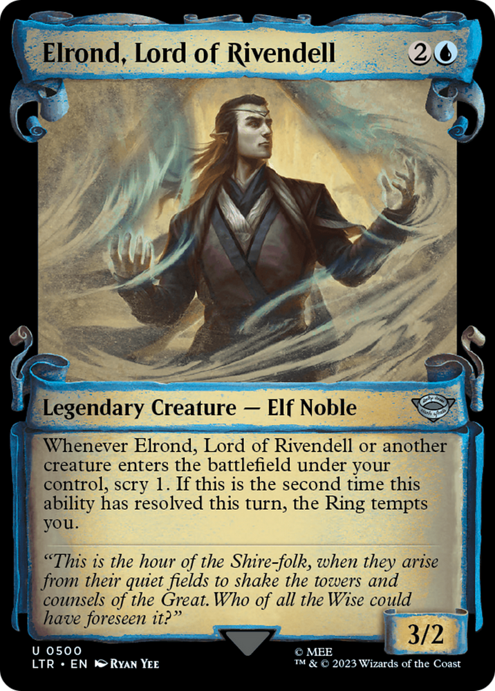 Elrond, Lord of Rivendell [The Lord of the Rings: Tales of Middle-Earth Showcase Scrolls] Magic: The Gathering