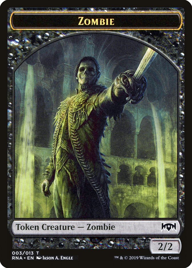 Zombie Token [Ravnica Allegiance Tokens] Magic: The Gathering