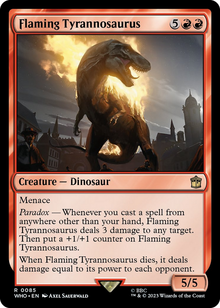 Flaming Tyrannosaurus [Doctor Who] Magic: The Gathering