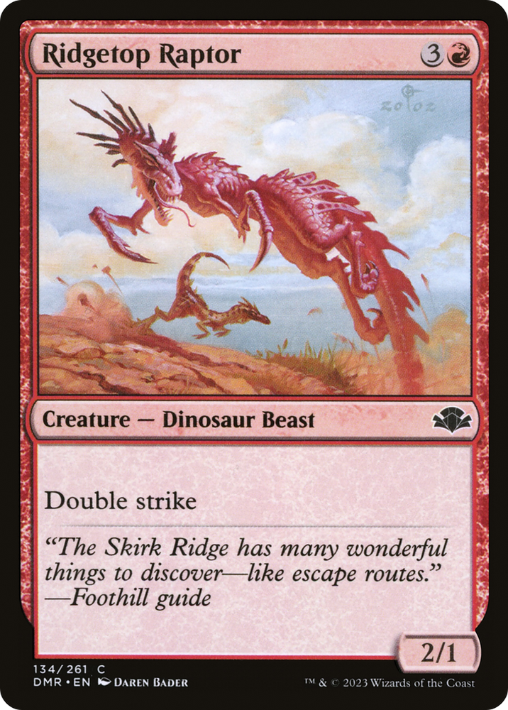Ridgetop Raptor [Dominaria Remastered] Magic: The Gathering