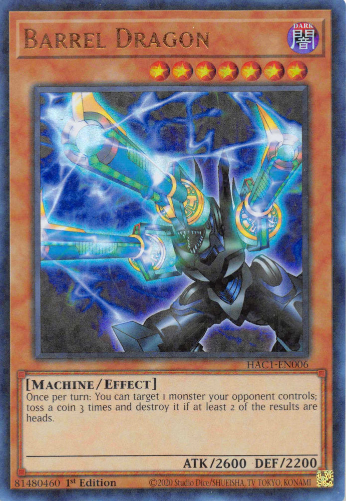 Barrel Dragon (Duel Terminal) [HAC1-EN006] Parallel Rare - Yugioh Cards For Your TCG Needs!