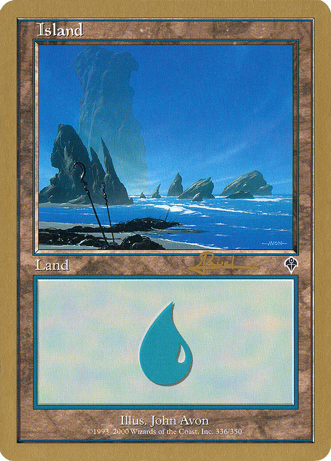 Island (ar336) (Antoine Ruel) [World Championship Decks 2001] Magic: The Gathering