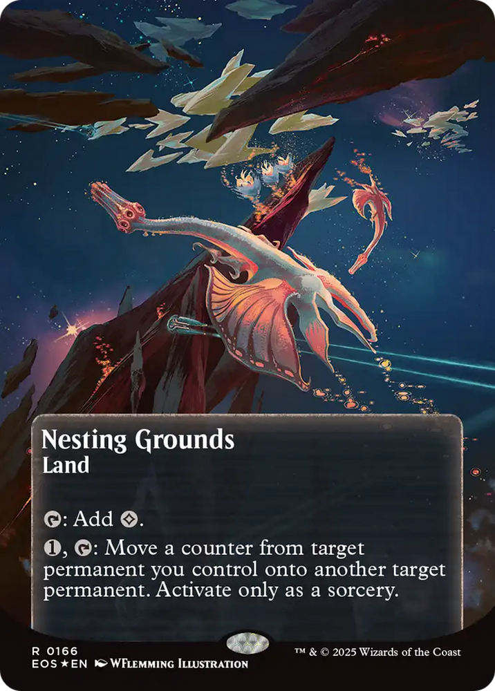 Nesting Grounds (0166) (Borderless) (Galaxy Foil) [Edge of Eternities: Stellar Sights] Magic: The Gathering