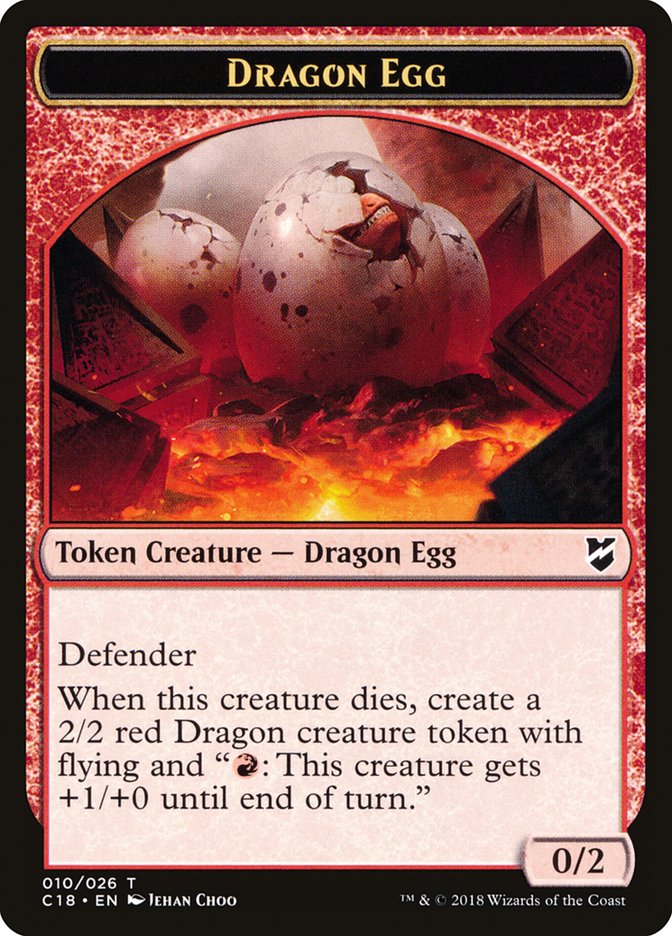 Dragon Egg Token [Commander 2018 Tokens] Magic: The Gathering