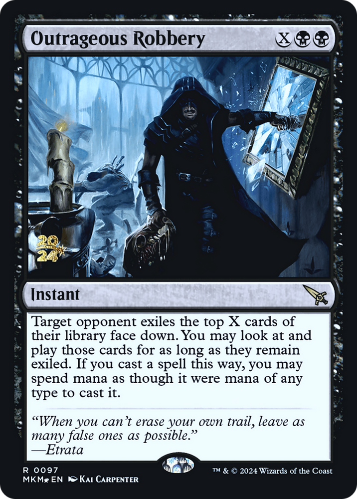 Outrageous Robbery [Murders at Karlov Manor Prerelease Promos] Magic: The Gathering