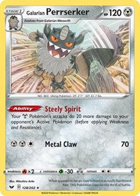 Galarian Perrserker (128/202) (Theme Deck Exclusive) [Sword & Shield: Base Set] Pokémon