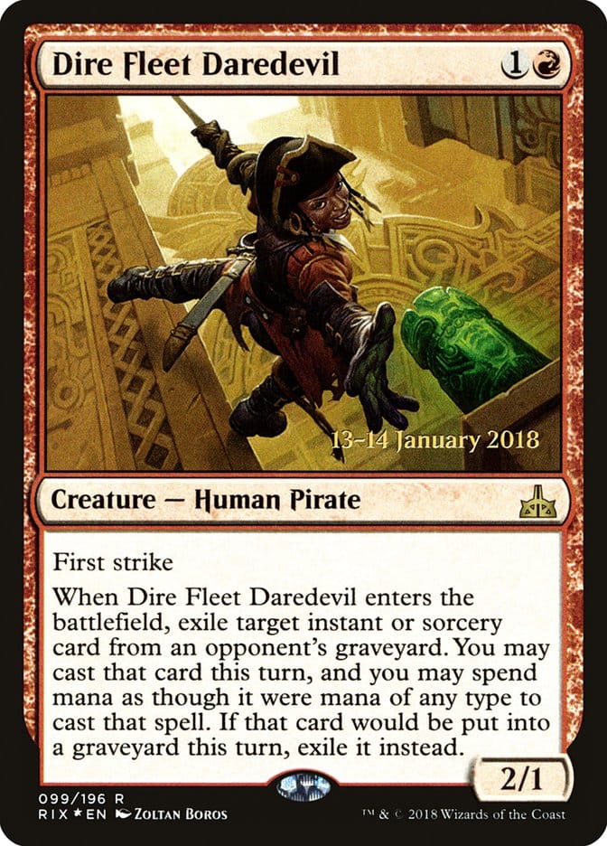 Dire Fleet Daredevil [Rivals of Ixalan Prerelease Promos] Magic: The Gathering
