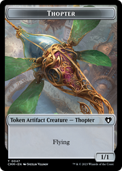 Thopter // Elemental (0025) Double-Sided Token [Commander Masters Tokens] Magic: The Gathering