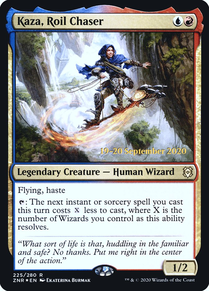 Kaza, Roil Chaser [Zendikar Rising Prerelease Promos] Magic: The Gathering
