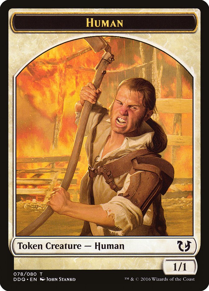 Human Token [Duel Decks: Blessed vs. Cursed] Magic: The Gathering