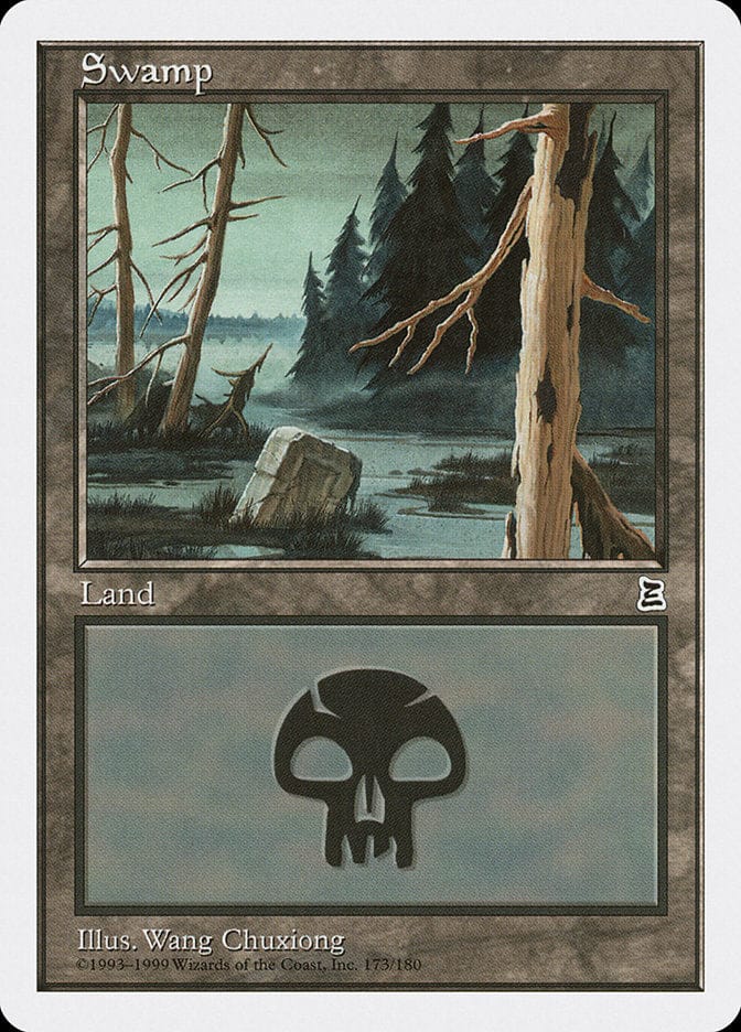 Swamp (173) [Portal Three Kingdoms] Magic: The Gathering