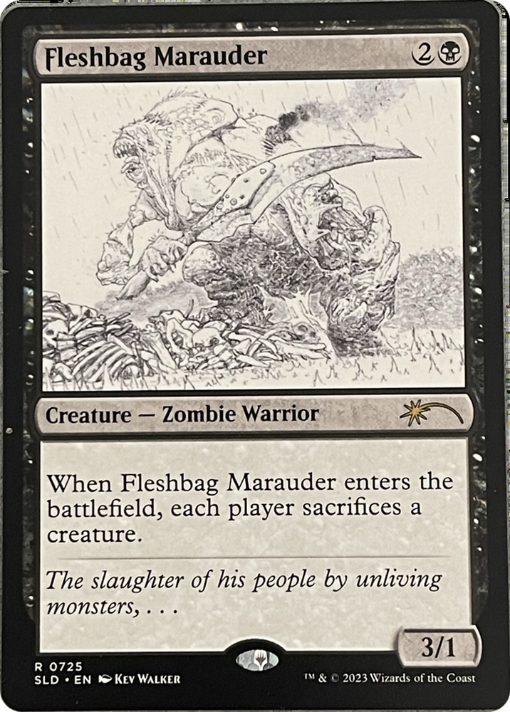 Fleshbag Marauder (Sketch Showcase) [Secret Lair Drop Series] Magic: The Gathering