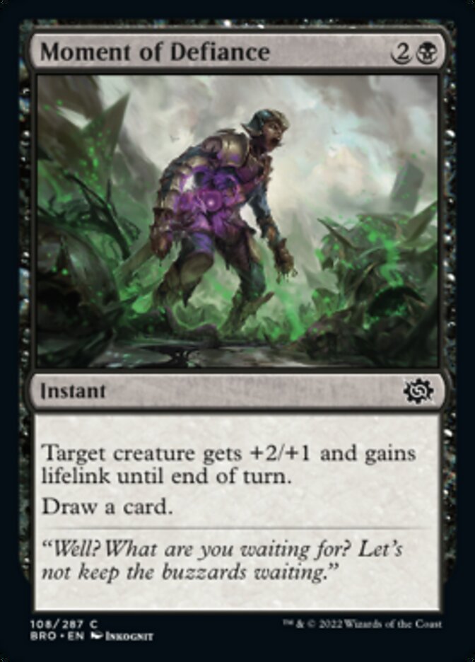 Moment of Defiance [The Brothers' War] Magic: The Gathering