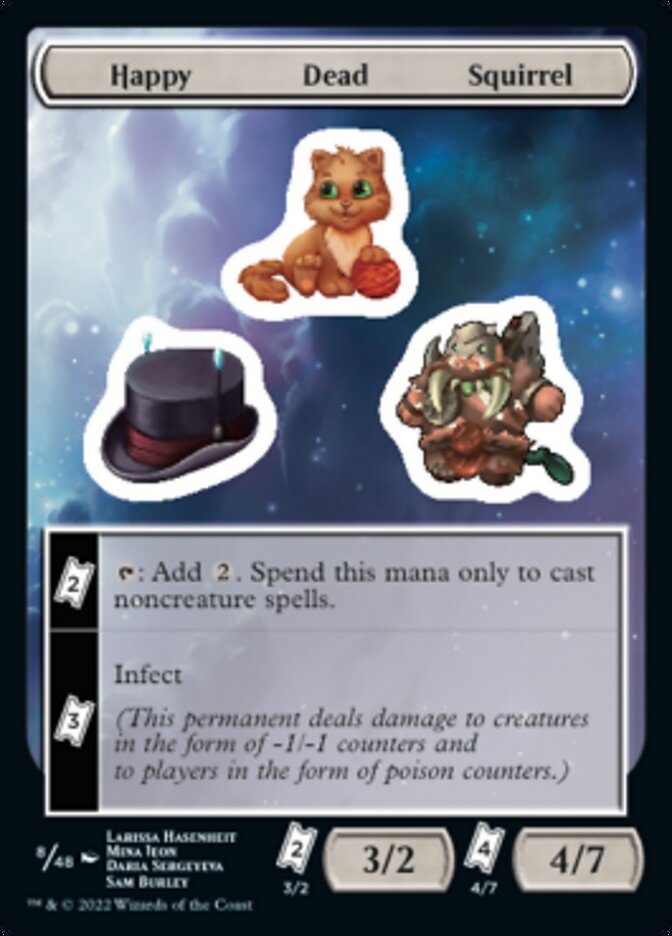 Happy Dead Squirrel [Unfinity Stickers] Magic: The Gathering